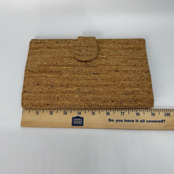 J. Crew Cork Envelope Clutch Purse Handbag Polka Dot Lining Preppy Beach Classic - Picture 10 of 11